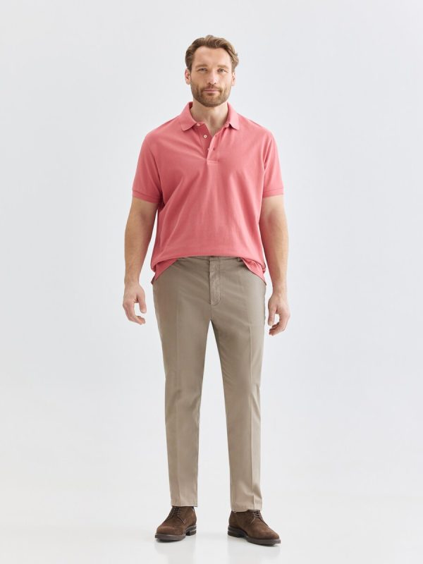 Pantalón chino slim fit twill hombre tallas grandes - Topo