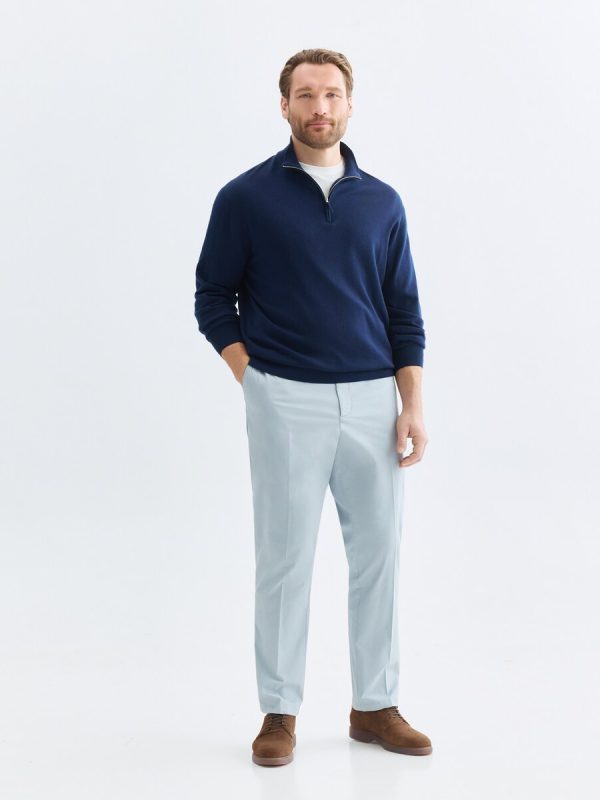 Pantalón chino regular fit twill hombre talals grandes - Azul