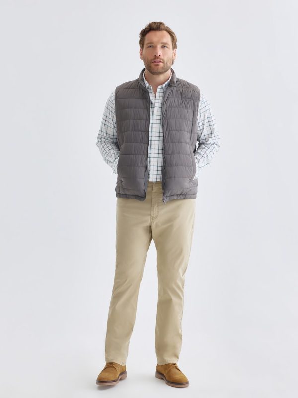 Pantalon 5 bolsillos color todo tiempo hombre tallas grandes - Marrón claro