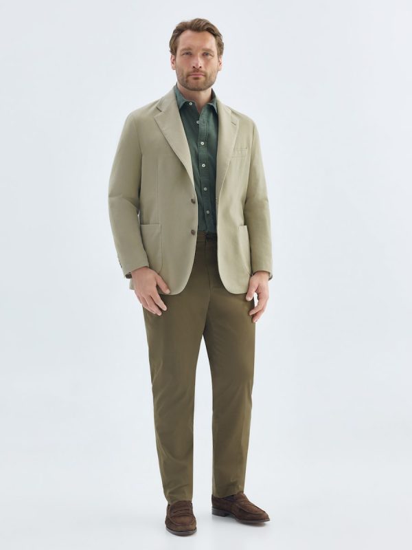 Pantalón chino regular fit twill hombre talals grandes - Verde