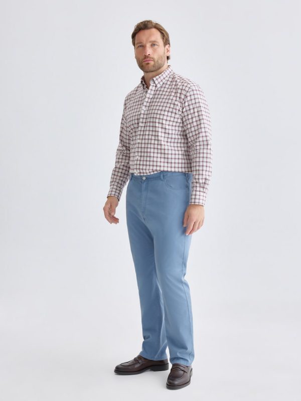 Pantalon 5 bolsillos ligero hombre tallas grandes - Azul marino