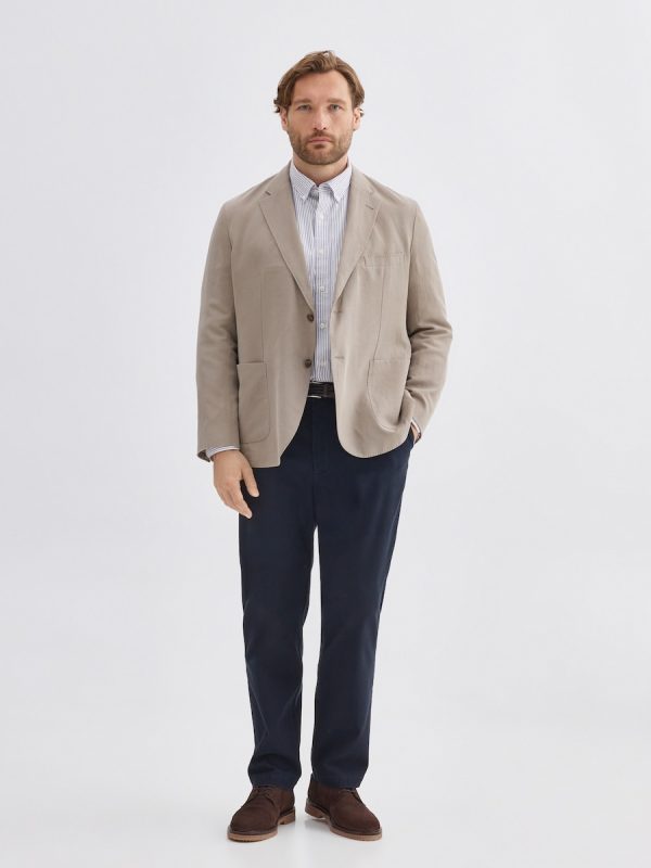 Pantalon chino básico invierno hombre tallas grandes - Azul