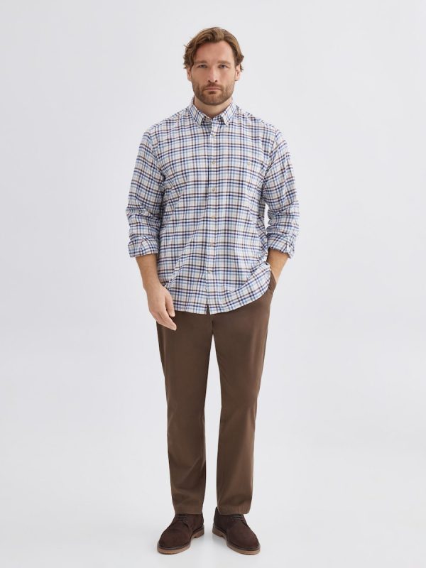 Pantalon chino básico invierno hombre tallas grandes - Marrón