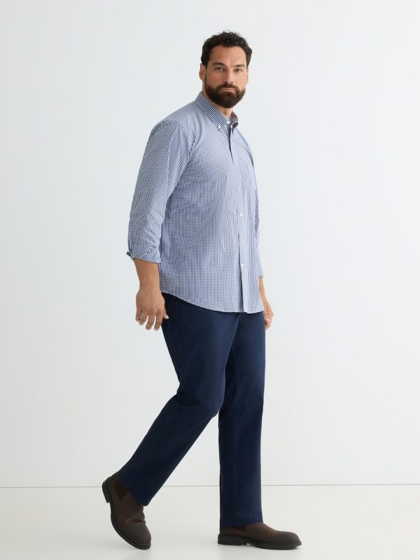 Camisa hombre tallas grandes classic fit - Azul marino
