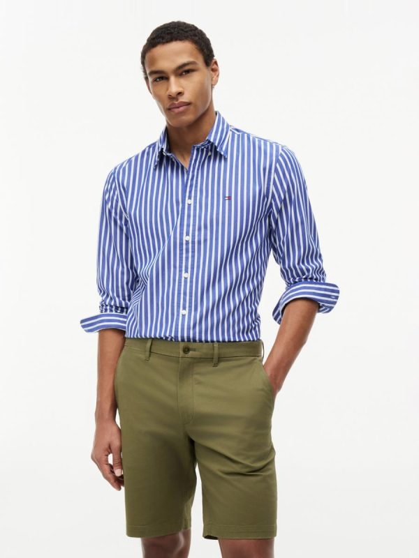Camisa de caballero en popelín estampado - Azul marino