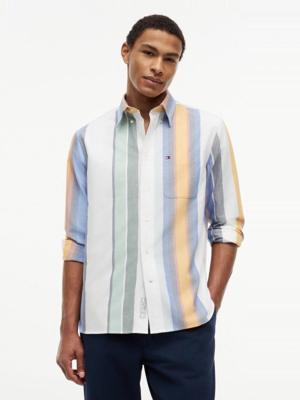 Camisa de caballero en oxford estampado - Multicolor