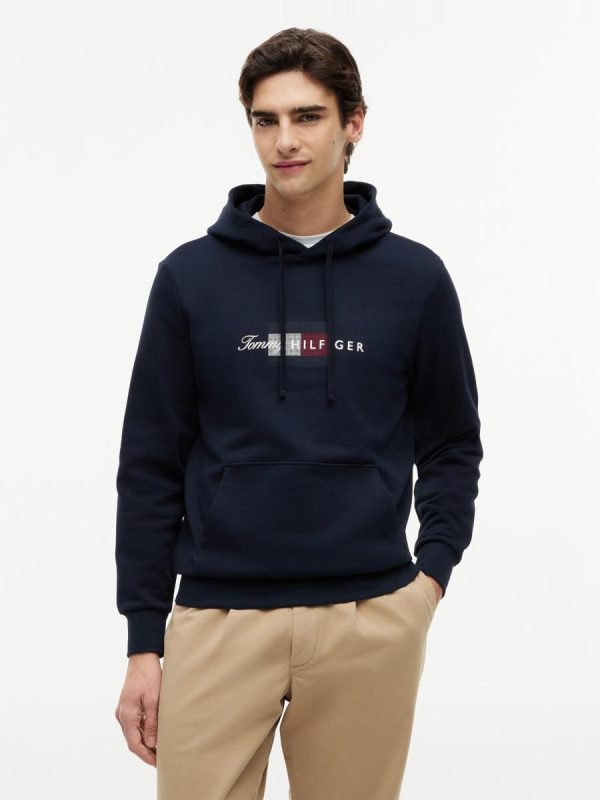 Sudadera de caballero con capucha - Azul marino