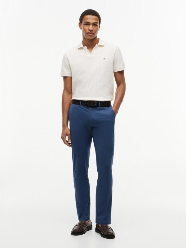 Pantalón chino clásico de caballero con fit Denton slim - Azul índigo