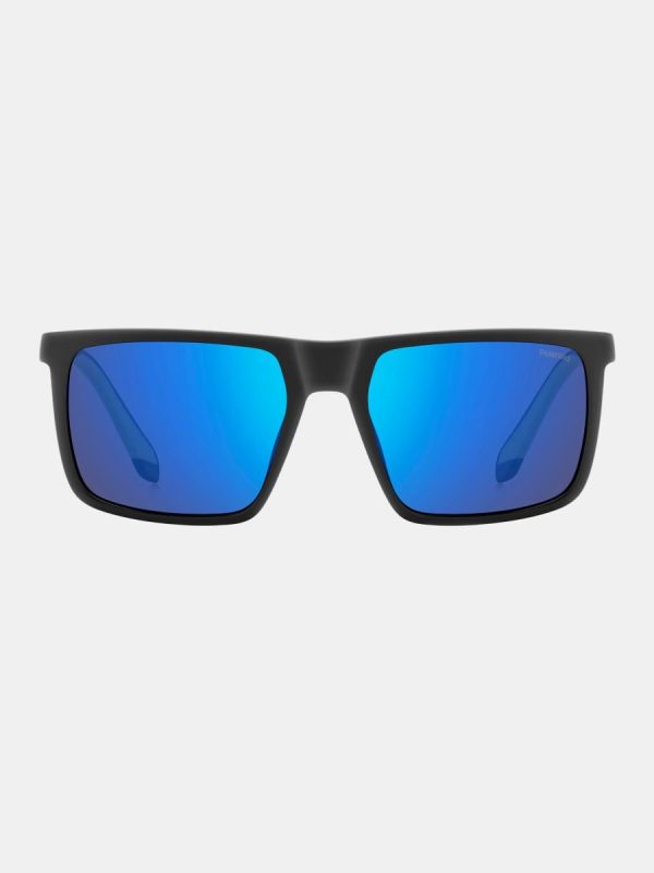 Gafas de sol PLD 2176/S/Xl de hombre rectangular en policarbonato con lente polarizada - Negro