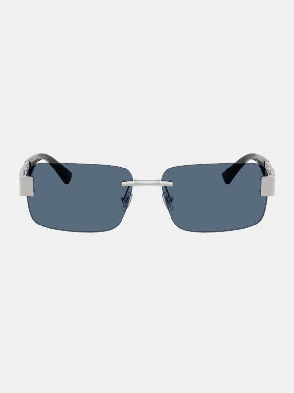 Gafas de sol VE2298 de hombre rectangular en metal - Plata