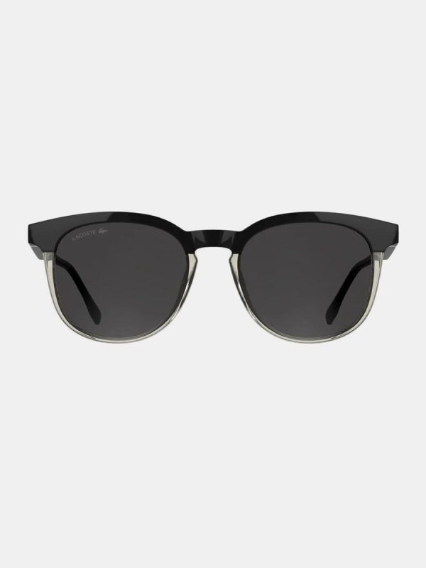 Gafa de sol de hombre ovalada en inyectado - Negro
