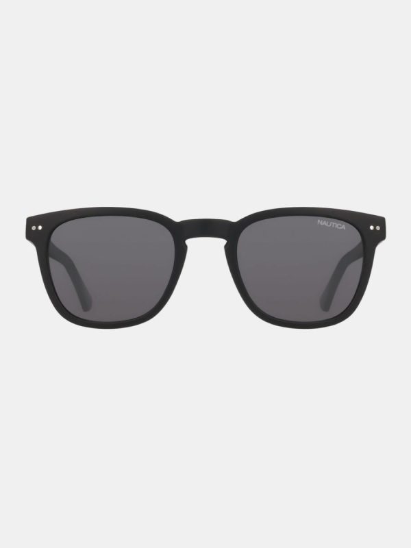 Gafa de sol de hombre cuadrada en inyectado con lente polarizada - Negro