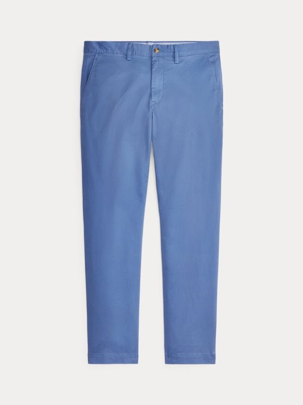 Pantalón de sarga elástico Slim Fit de hombre Dosel Oliva - Azul Cantábrico