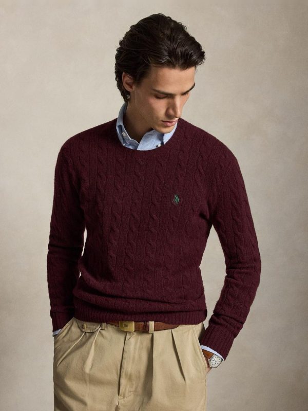 Jersey de hombre Aged Vino Jaspeado - Granate
