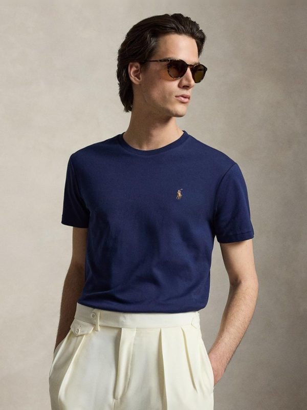 Camiseta de hombre de algodón - Azul marino