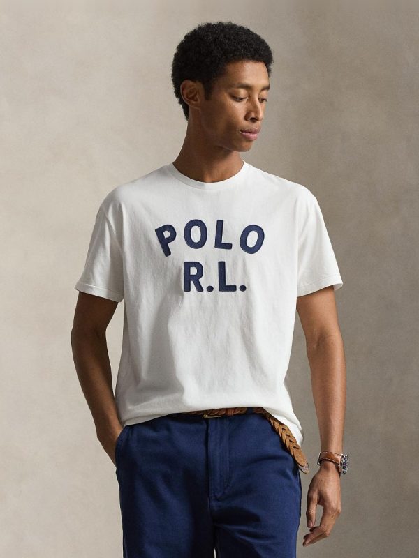 Camiseta de hombre de algodón con logotipo - Blanco
