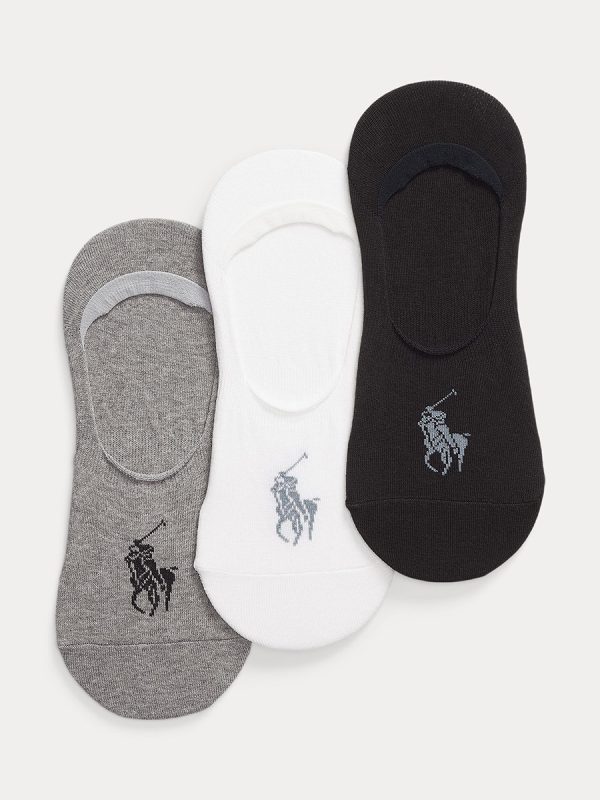 Pack de tres pares de pinkies de hombre Multicolor con caballo bordado - Multicolor