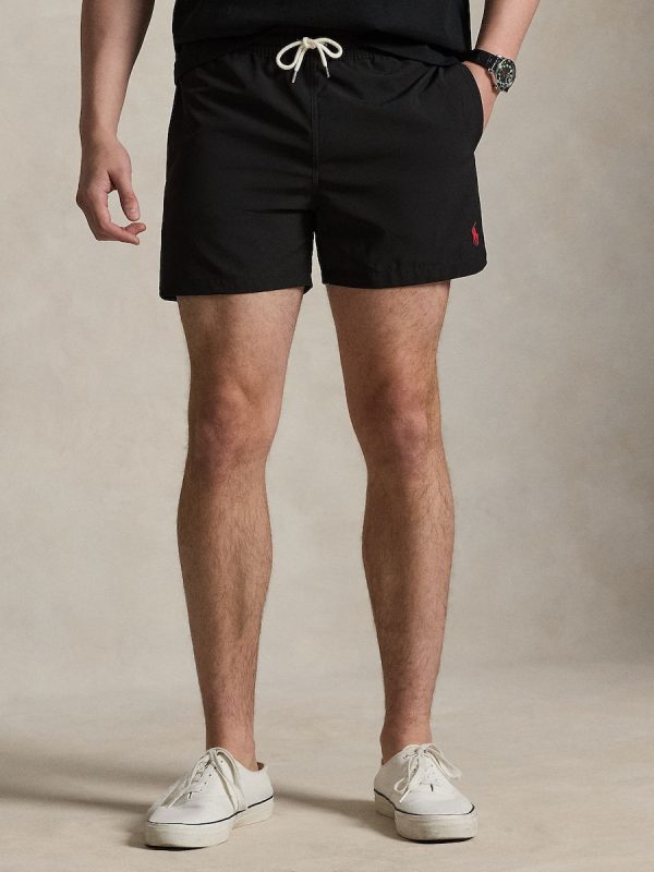 Bañador bermuda de hombre con cintura elástica - Negro
