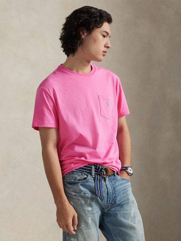 Camiseta de hombre de punto Bath - Rosa