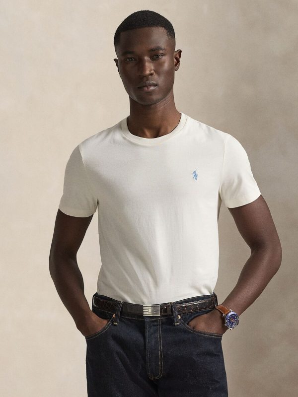 Camiseta de hombre de punto Bath Rosa - Crema