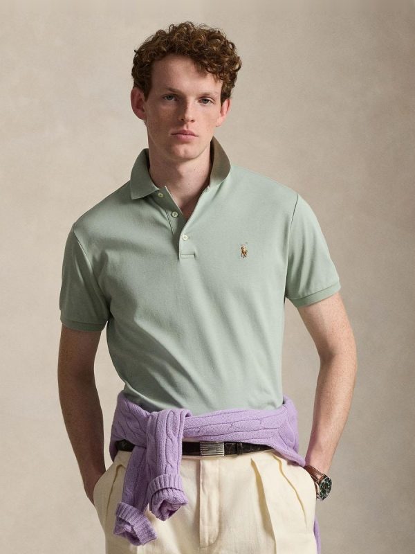 Polo de hombre de algodón Regular Fit - Verde claro