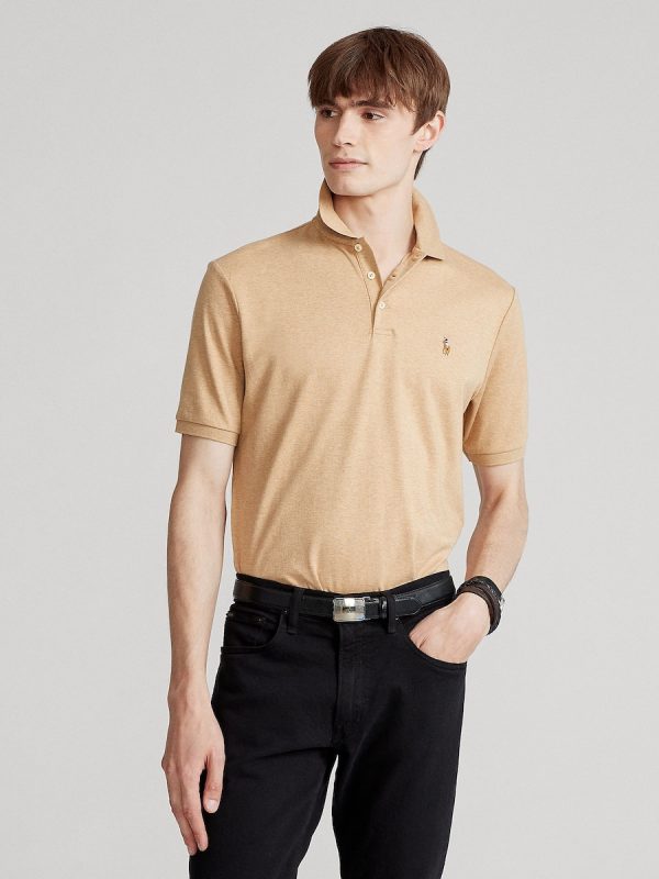 Polo de hombre de algodón Regular Fit - Camel