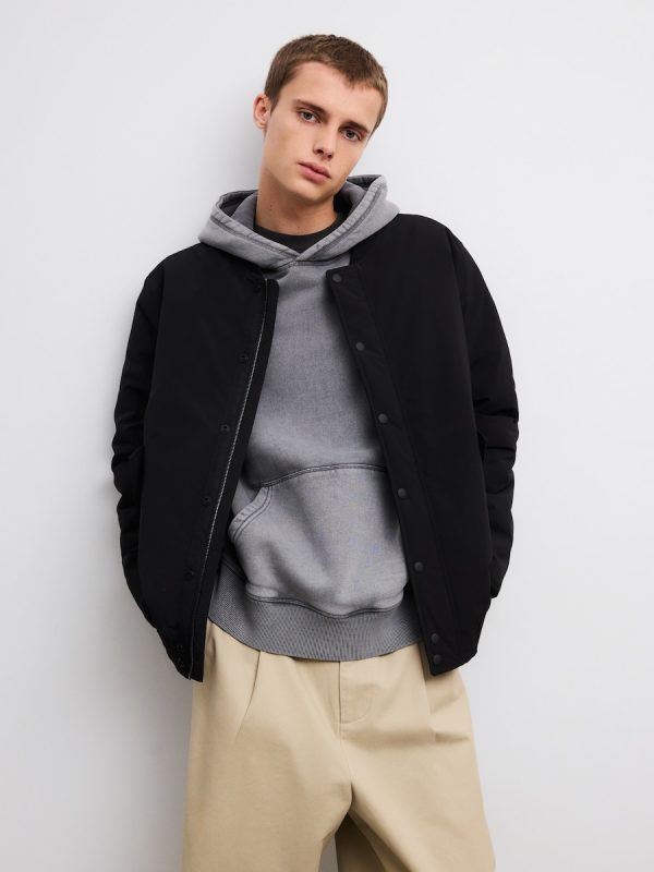 Cazadora bomber acolchada de hombre - Negro