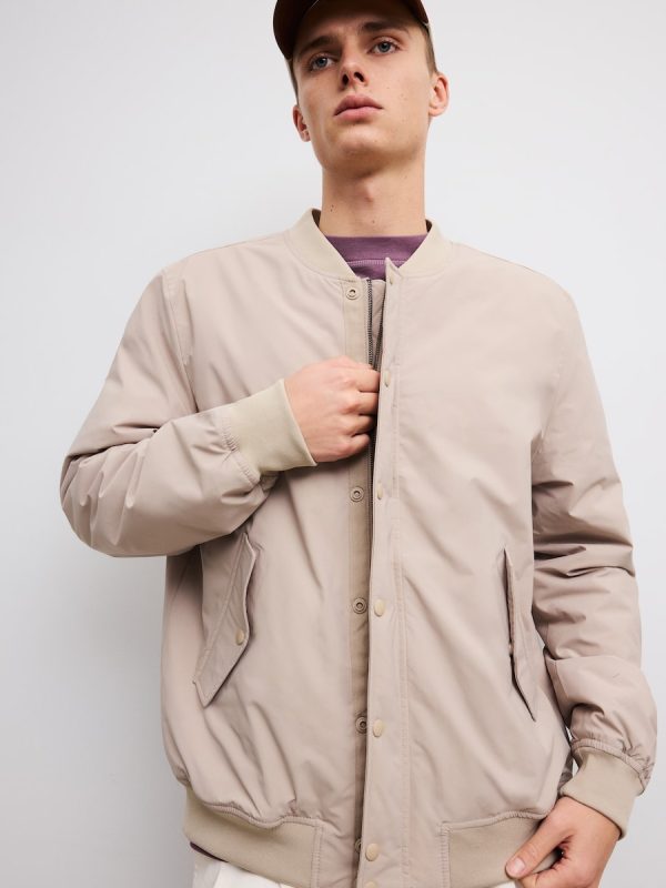 Cazadora bomber acolchada de hombre - Beige