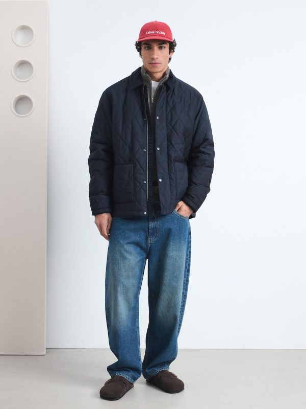Chaquetón hombre estilo husky - Azul marino