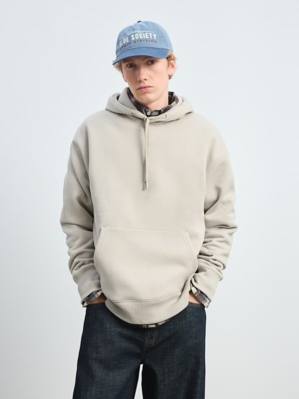 Sudadera de hombre con capucha lisa - 850 Piedra