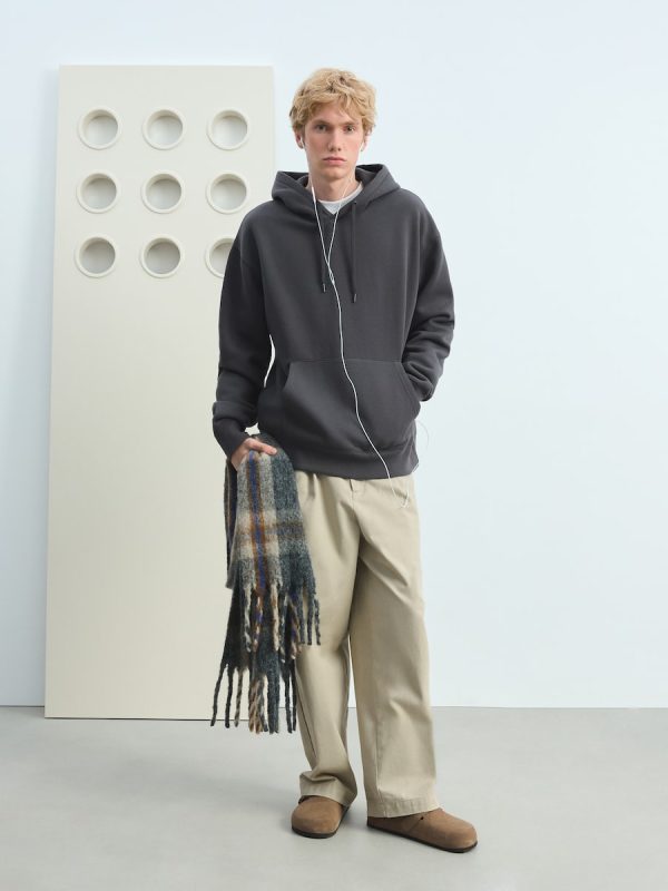 Sudadera de hombre con capucha lisa - 830 Antracita