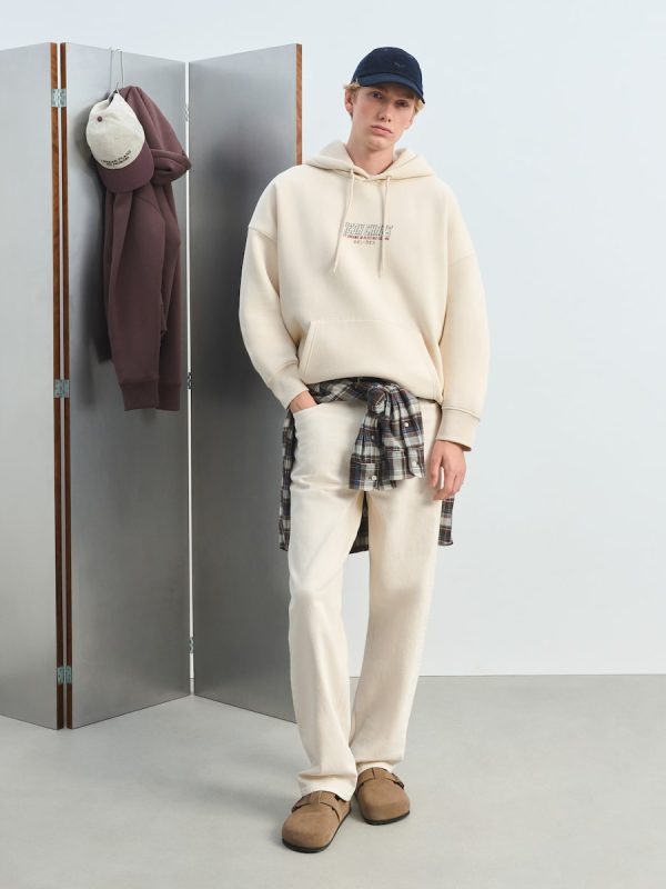 Sudadera de hombre con capucha - Beige