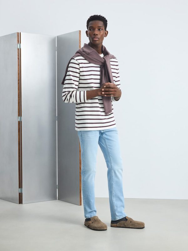 Pantalón vaquero slim de hombre. - 490 Petróleo