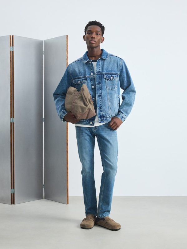 Pantalón vaquero slim de hombre. - Indigo