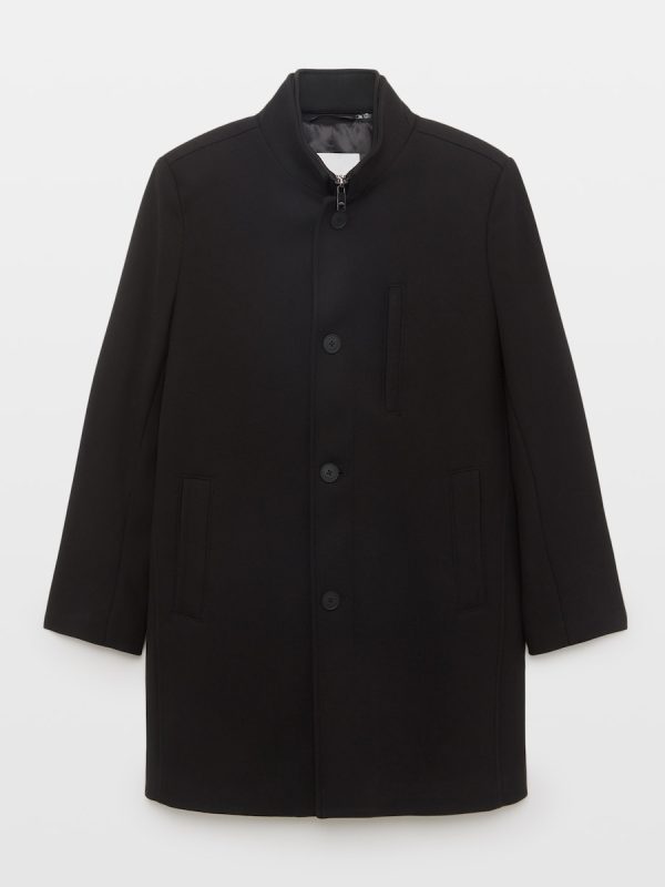 Abrigo para hombre con estilo contemporáneo - Negro