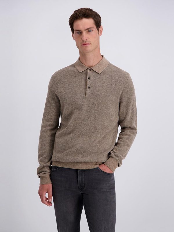 Polo de hombre modern fit punto jacquard M/L - Beige