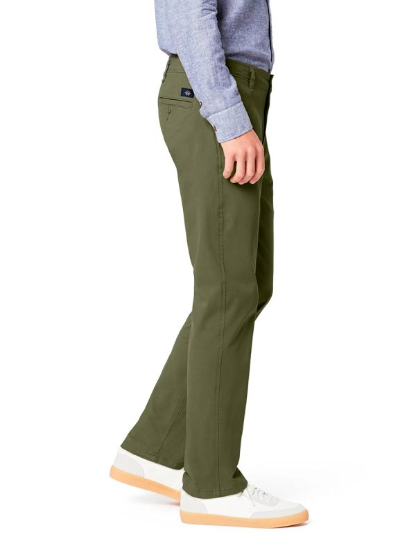 Pantalón chino de hombre casual elástico - Verde militar