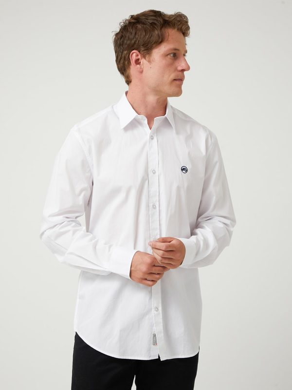 Camisa básica de popelín - Blanco