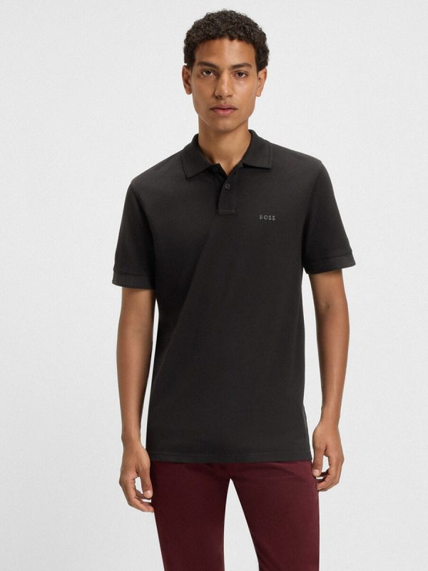Polo de hombre manga corta - Negro