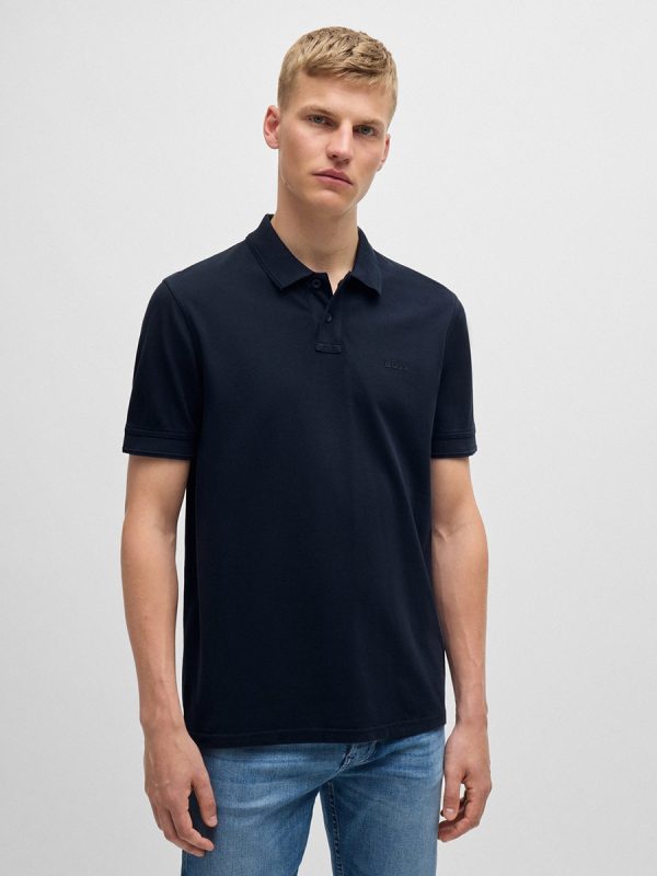 Polo de hombre manga corta - Azul marino