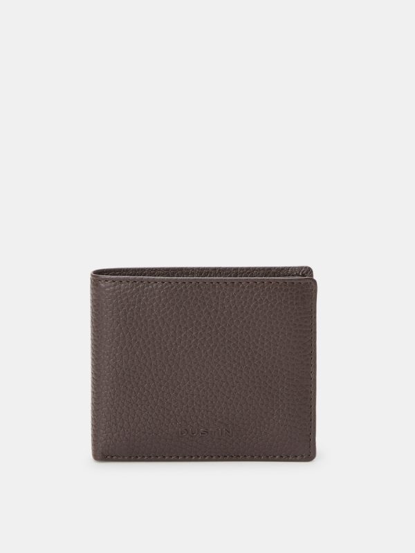 Cartera de piel con monedero interior - Marrón