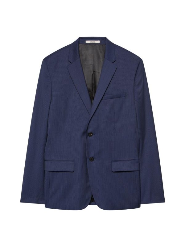 Blazer Hombre slim con microdibujo broken grid - Azul