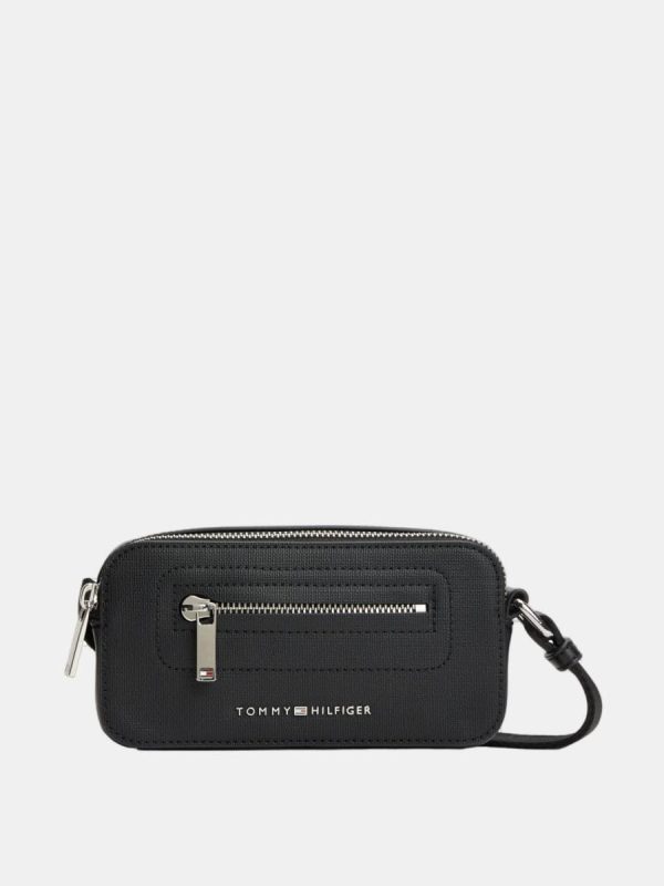 Bandolera de ecopiel de hombre. - Negro