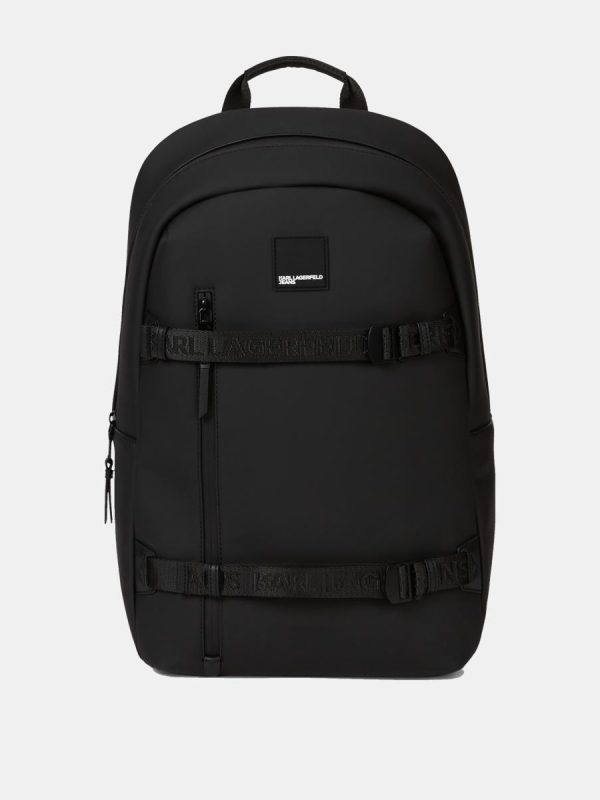 Mochila PU resistente de hombre. - Negro