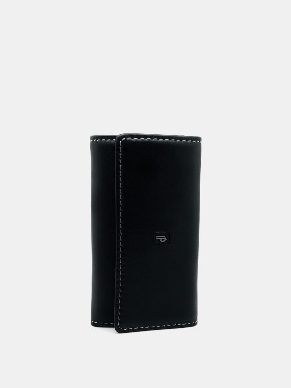 Llavero de piel en negro con seis llaves - Negro