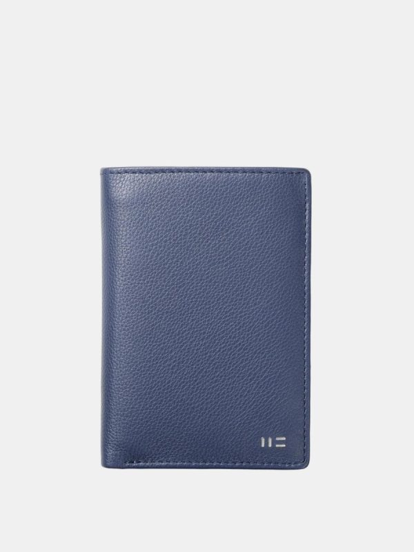 Cartera de piel de hombre. - Azul