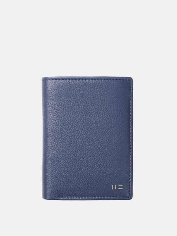 Cartera de piel de hombre. - Azul