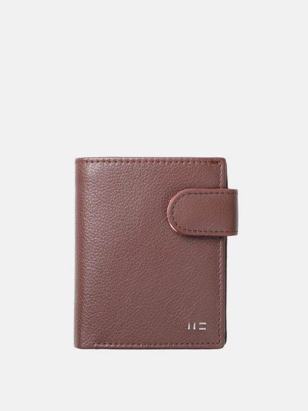 Cartera de hombre en piel. - Marrón
