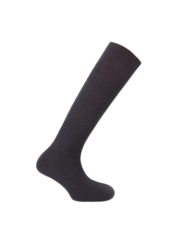 Calcetines de hombre Punto Blanco 100% lana de canalé. Hecho en España. - Azul marino
