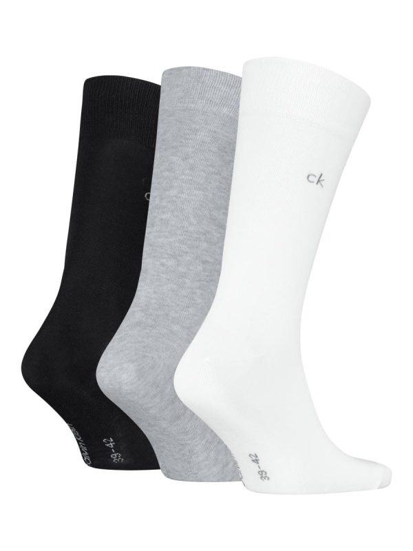 Calcetines clásicos de hombre de Calvin Klein (pack de 3) - Gris claro